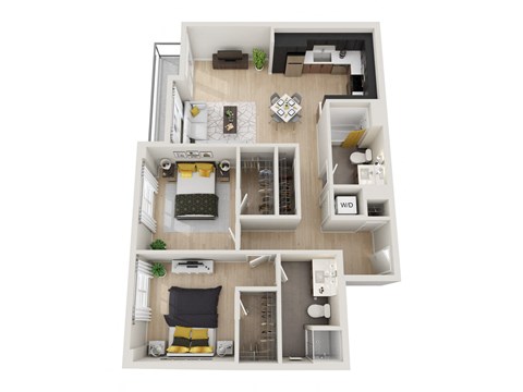 2H MFTE Floor Plan at Ion Town Center, Shoreline